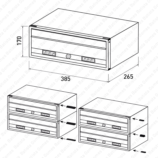 Caixa para correio - Alum�nio